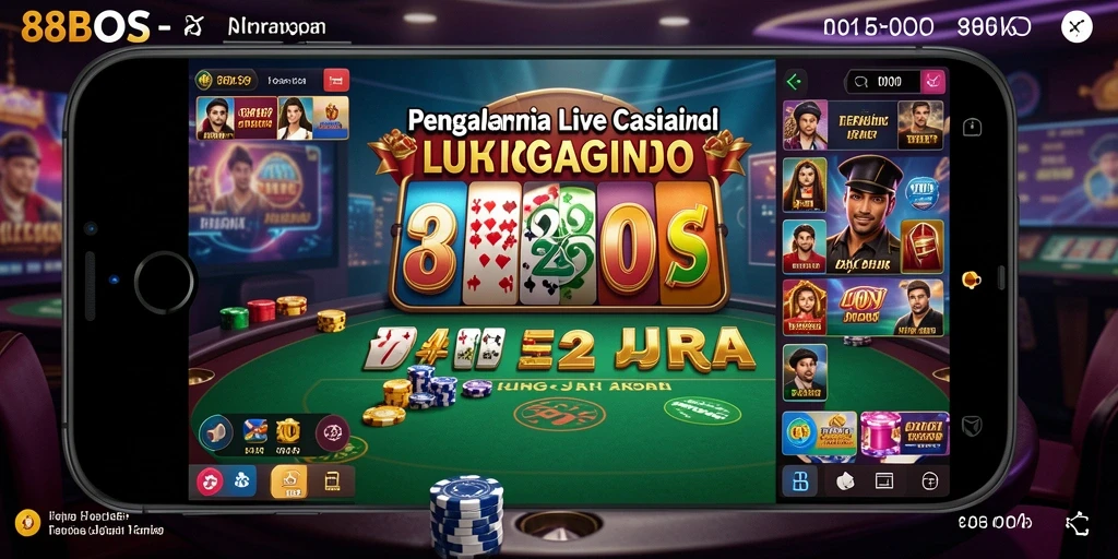 Tampilan gameplay Live Casino yang mendebarkan dan interaktif.