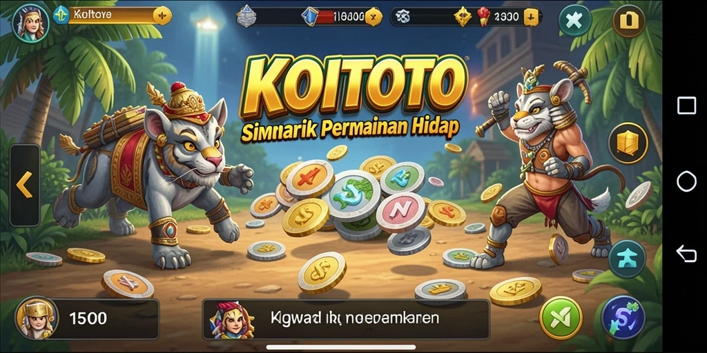 Screenshot gameplay KOITOTO menampilkan situasi interaktif yang mendebarkan.