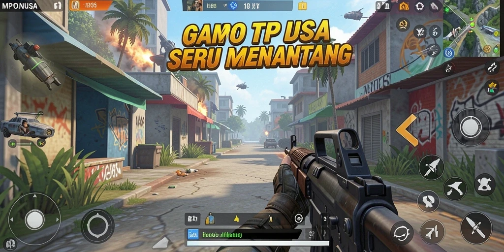Tangkapan layar gameplay MPONUSA menampilkan aksi seru dan lingkungan yang mendetail.