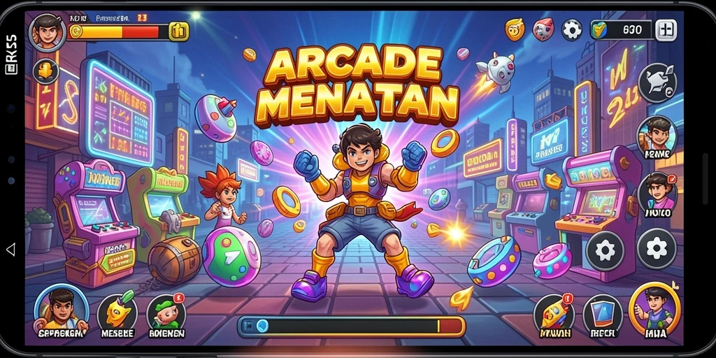 Tangkapan layar gameplay RK55 menunjukkan aksi seru dan tantangan yang menawait.