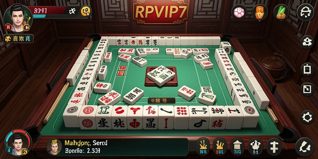 Screenshot gameplay RPVIP7 menunjukkan momen seru bermain Mahjong.