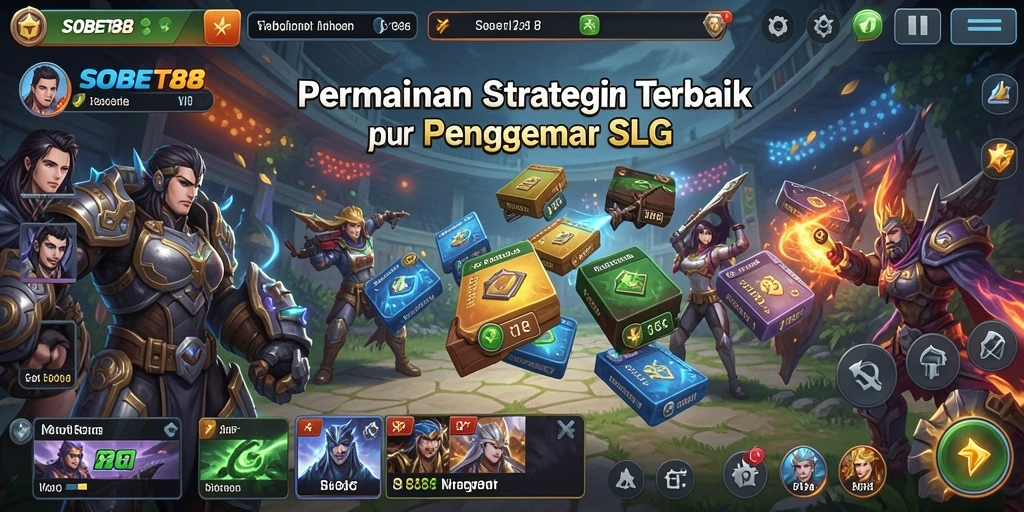 Screenshot gameplay menampilkan pertempuran epik di SOBET88.