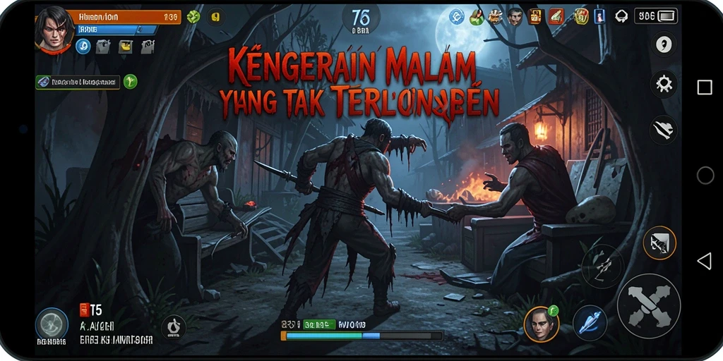 Screenshot yang menunjukkan ketegangan gameplay T6 di kegelapan.